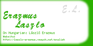 erazmus laszlo business card